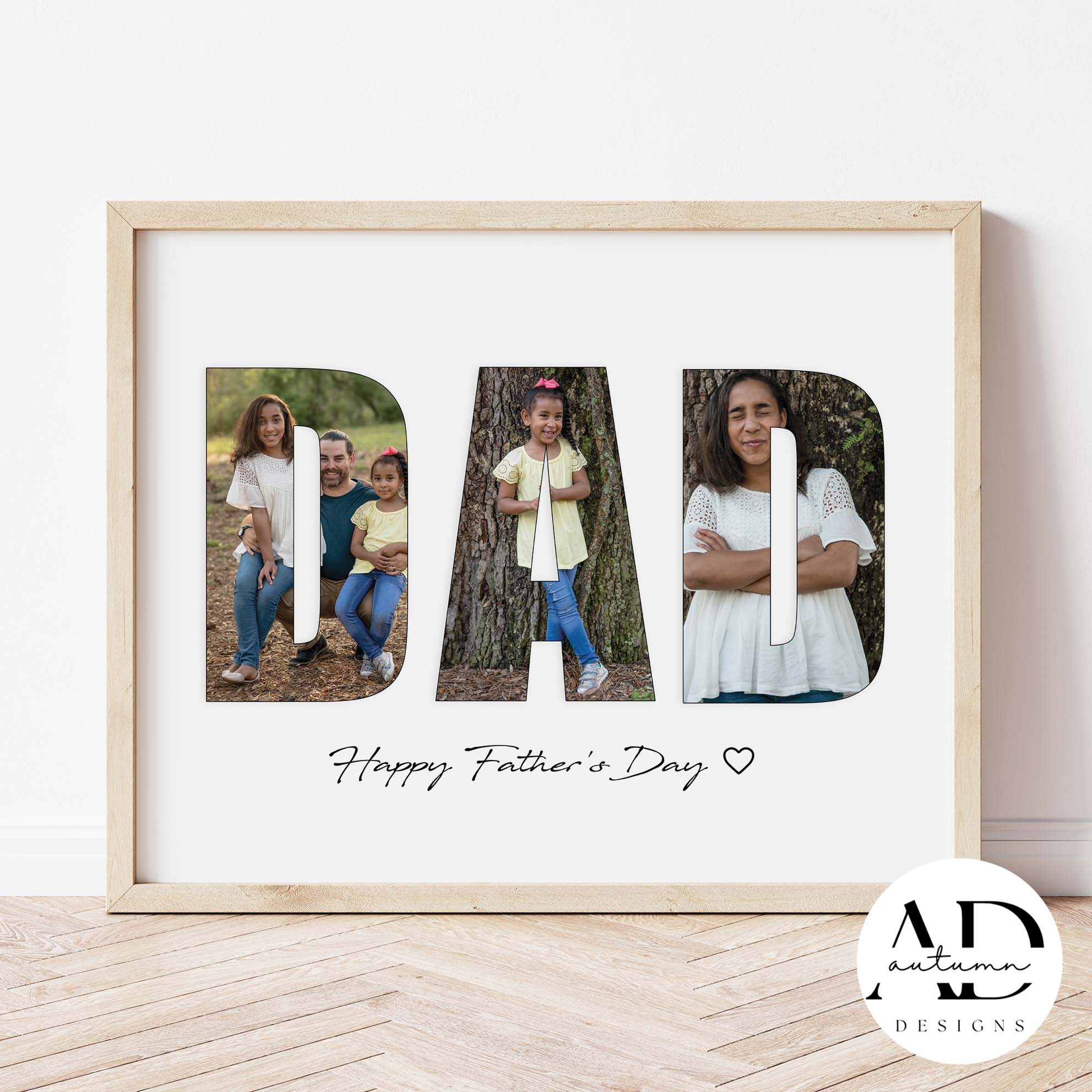 Fathers Day Photo Word Print by Autumn Designs