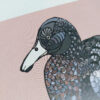 Whio on Pink Art Print – Blue Duck - Image 3