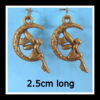 Bronze FAIRY ON MOON Earrings