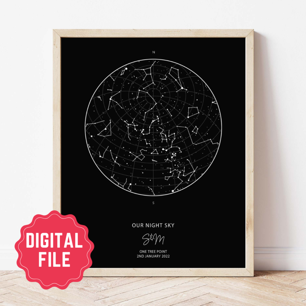 Custom Star Map (DIGITAL FILE)