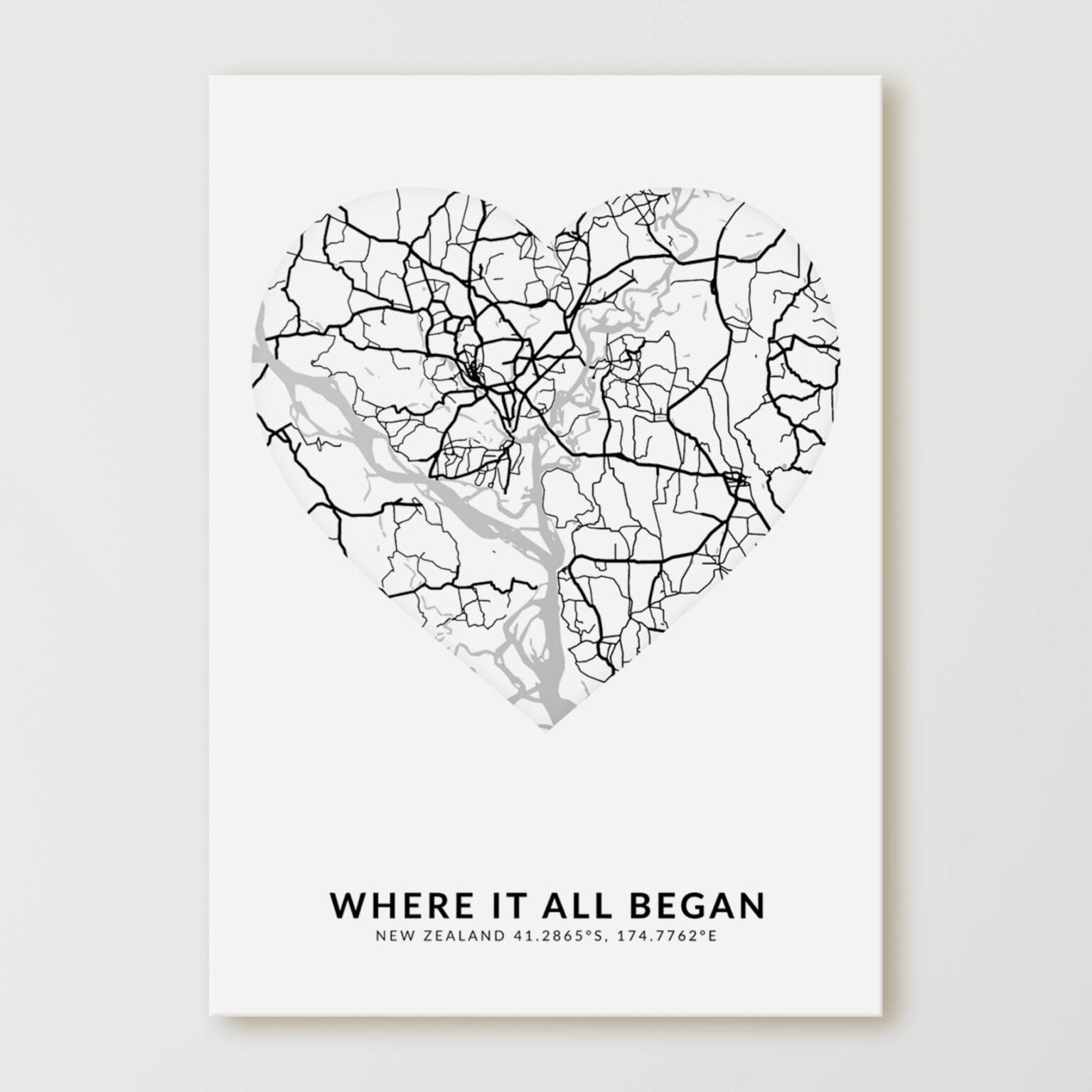 Custom Map Print | on The Hive NZ | sold by Autumn Designs