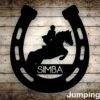 Show Jumping Horse Name Plate - Wall Art