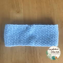 A light blue toddler headband