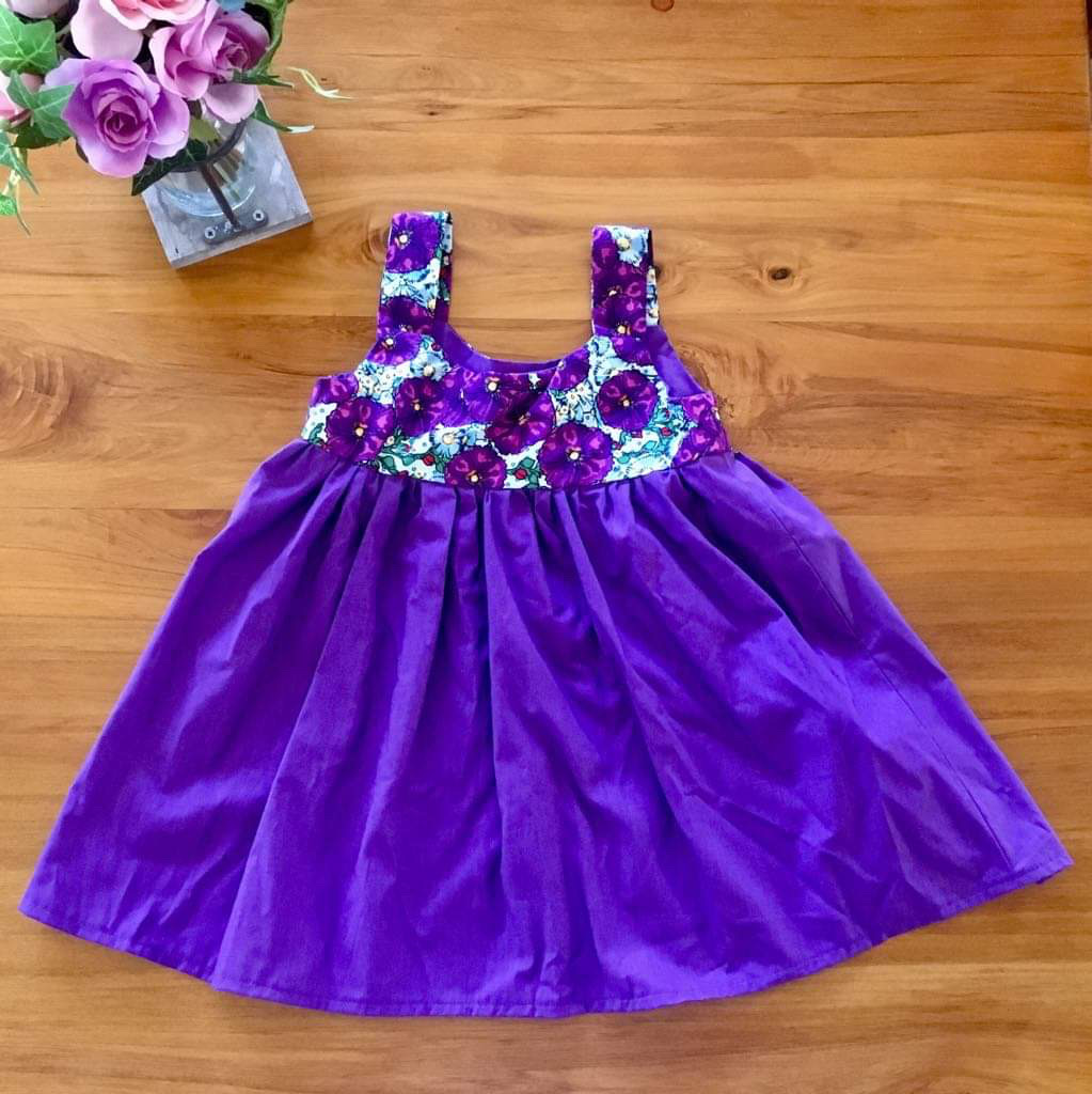 Purple Pansy Dress | on The Hive NZ | sold by Mary Made