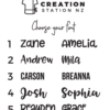 Iron On And Decal Name SET - Image 2