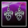 Dark Silver DRAGON Earrings - Small