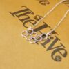 hexagon silver necklace
