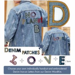 Denim Patch LetterKit Embroidery Alphabet Collection- example