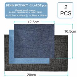 Denim Patch -2PC Large