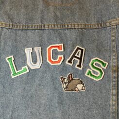 Lucas 5.6cm + dog Embroidery Alphabet Collection- example