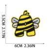 Yellow Bees Embroidered Iron-on Alphabet Collection