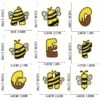 Yellow Bees Embroidered Iron-on Alphabet Collection