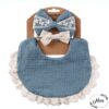 Baby Headband and bib set (blue)