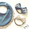 Baby Headband and bib set (blue) - Image 2