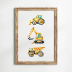 Kids Construction Print perfect for kids rooms