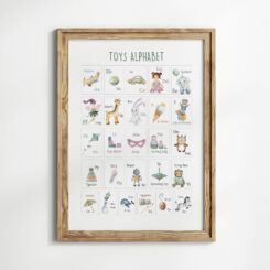 Toy alphabet wall print for kids