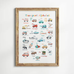 transport alphabet wall print, perfect for kids rooms