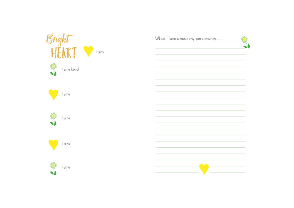 Self-love worksheet preteen girls