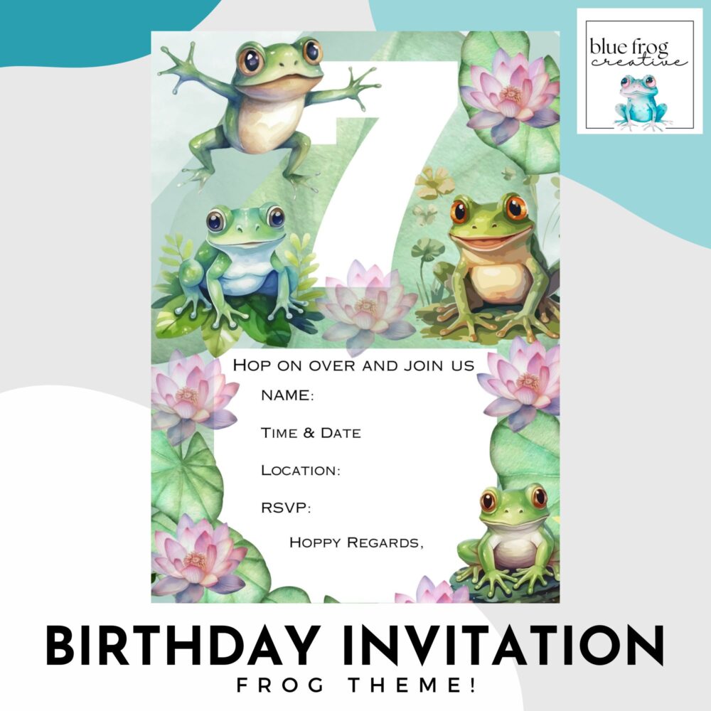 Frog Birthday Invitations