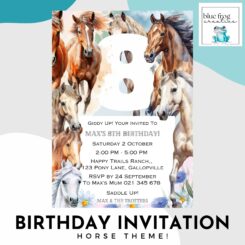 Horse themed party invitation
