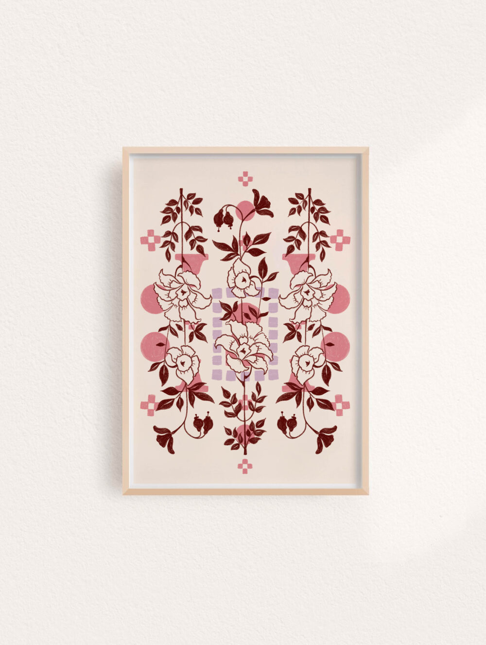 Framed mockup New Zealand Flora Wall art Print