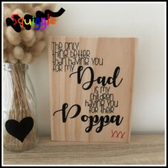 Wooden sign Personalised for your dad