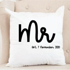 mr cushion cover personalised