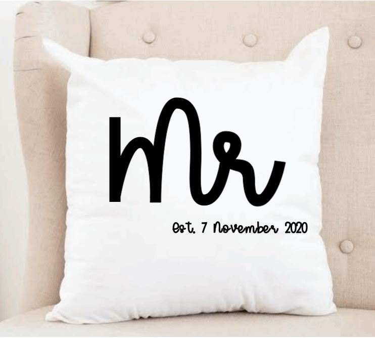 mr cushion cover personalised