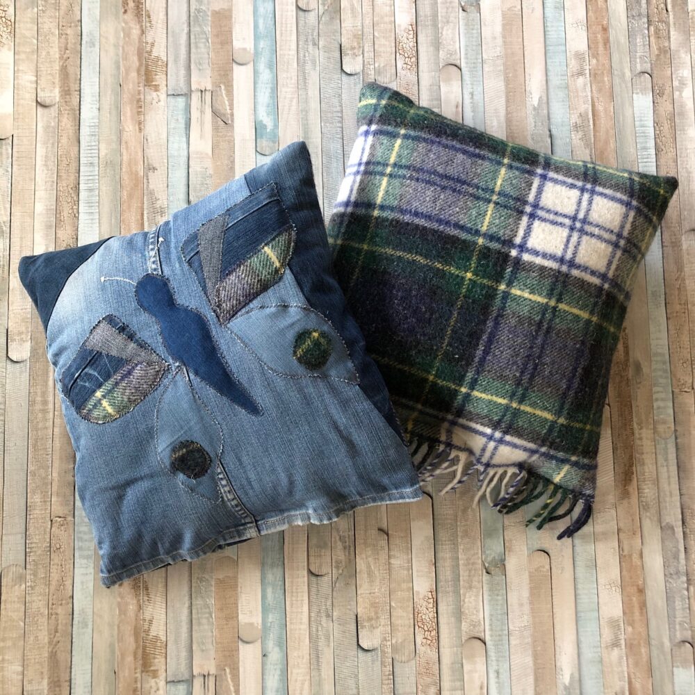 Denim/Wool Cushion Set