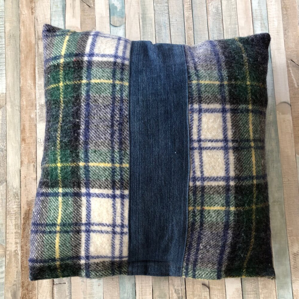 Denim/Wool Cushion Back