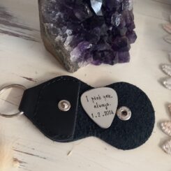 Personalised Guitar Pick Keyring