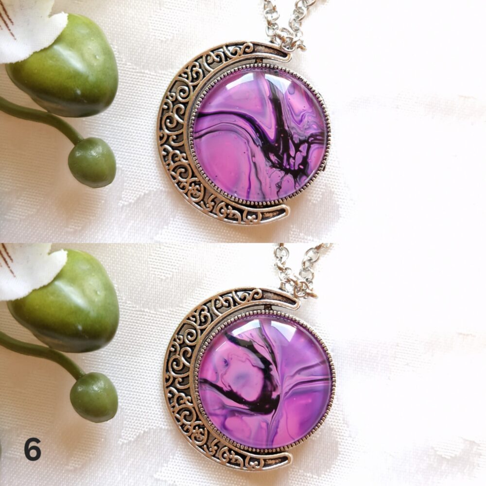 Spinning Moon Necklace Pink #2