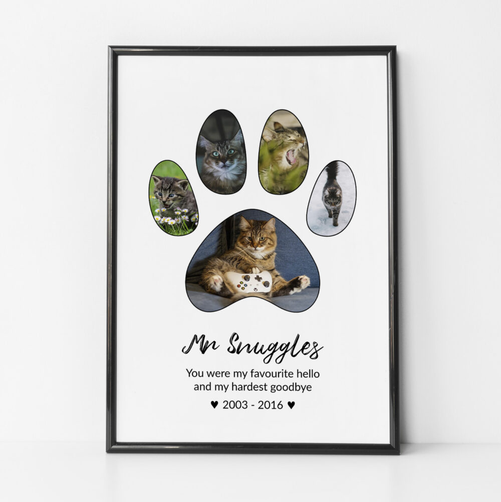 Pet Photo Collage Memorial Print