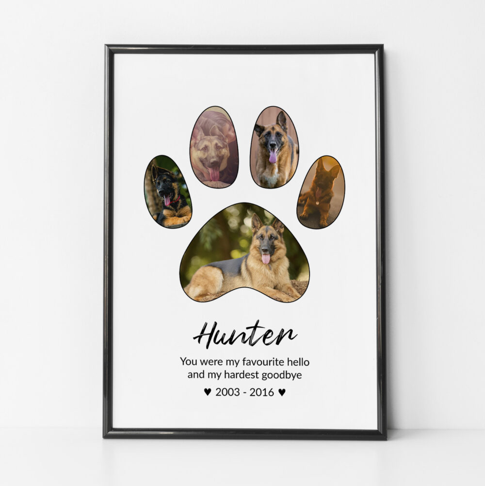 Pet Photo Collage Memorial Print