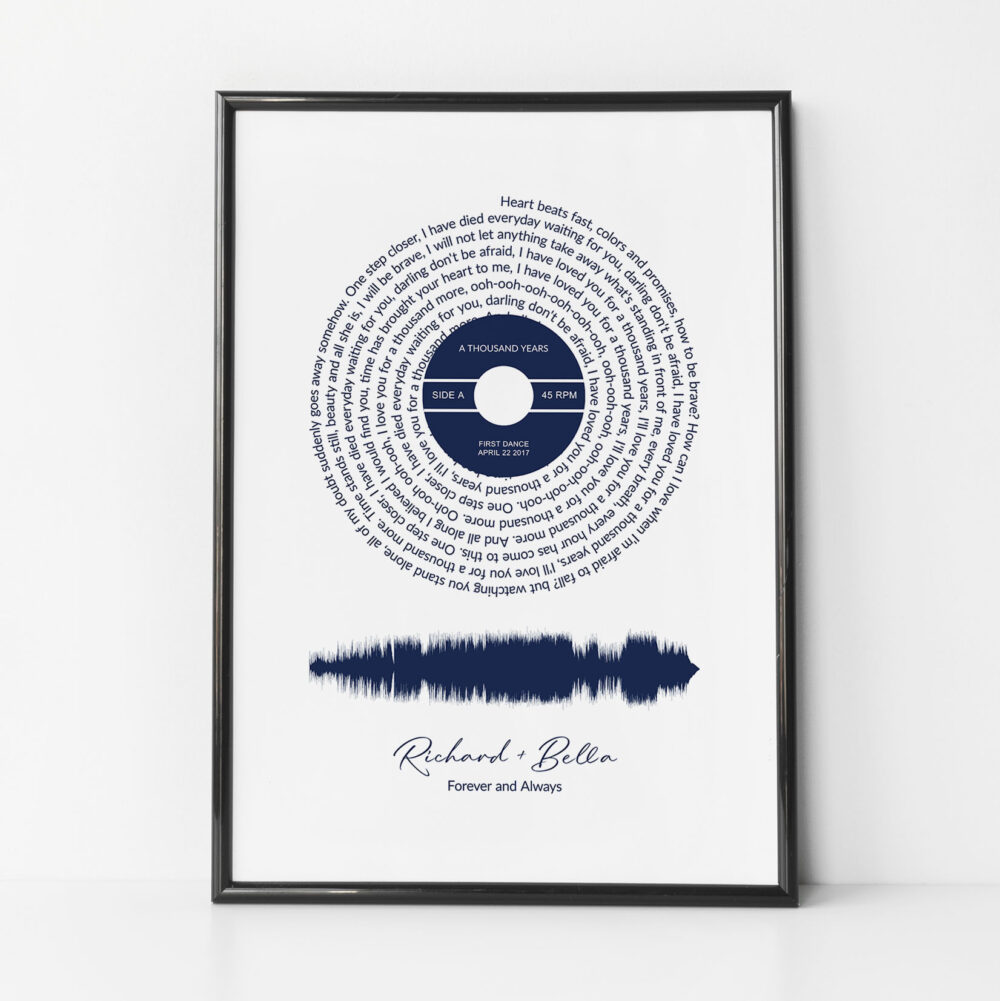 Song Lyrics and Soundwave Print - Image 3