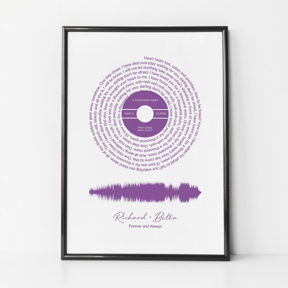 Song Lyrics and Soundwave Print - Image 10