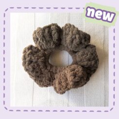 chocolate colour chonky scrunchie