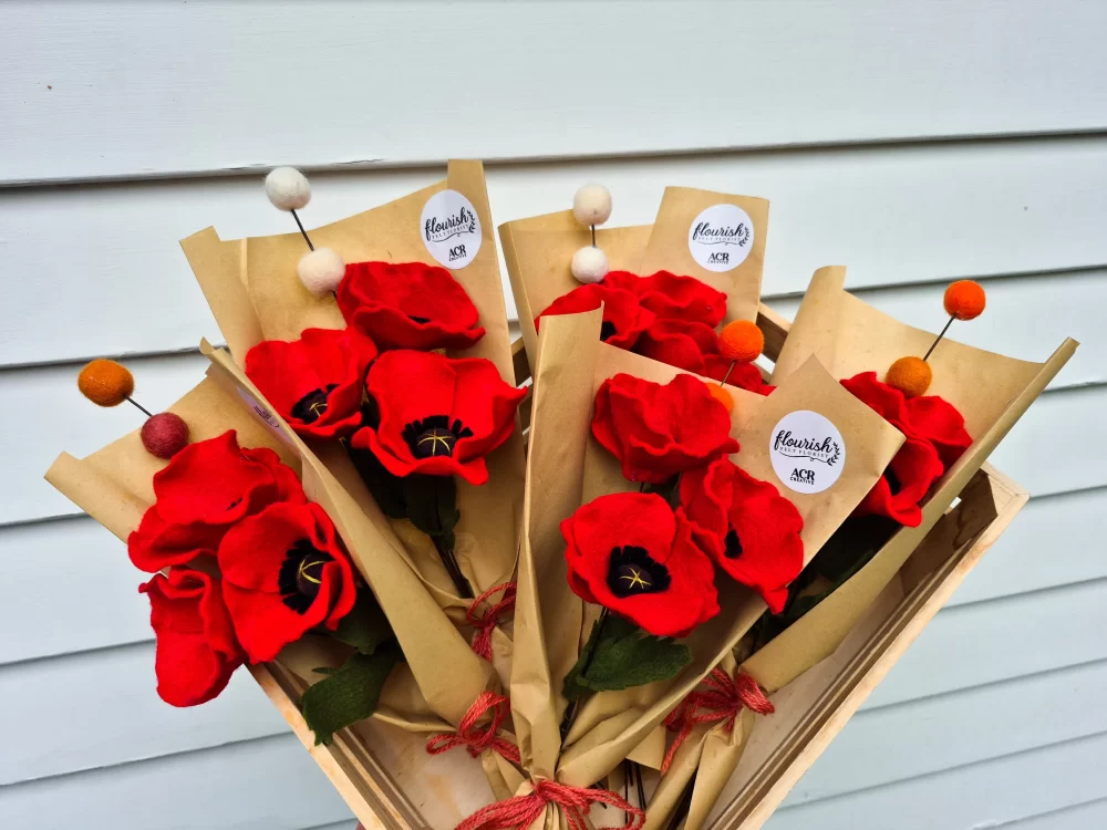 ANZAC Poppie Bouquets