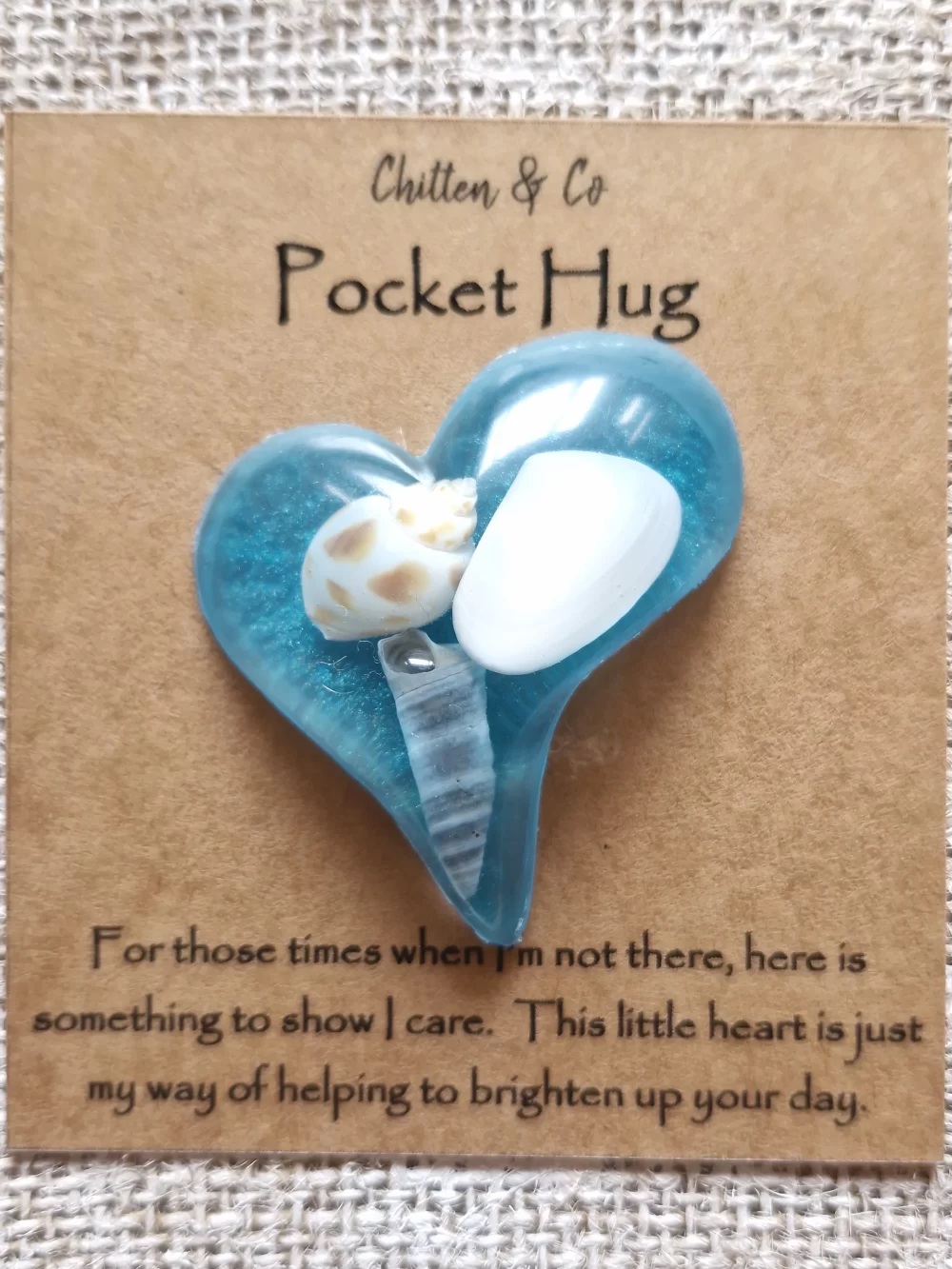 Seashell Heart Pocket Hug