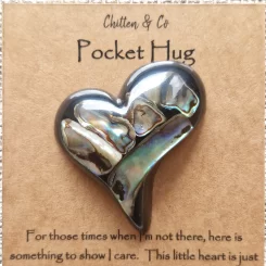 Paua Shell Heart Pocket Hug