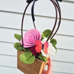 Small square bouquet bag