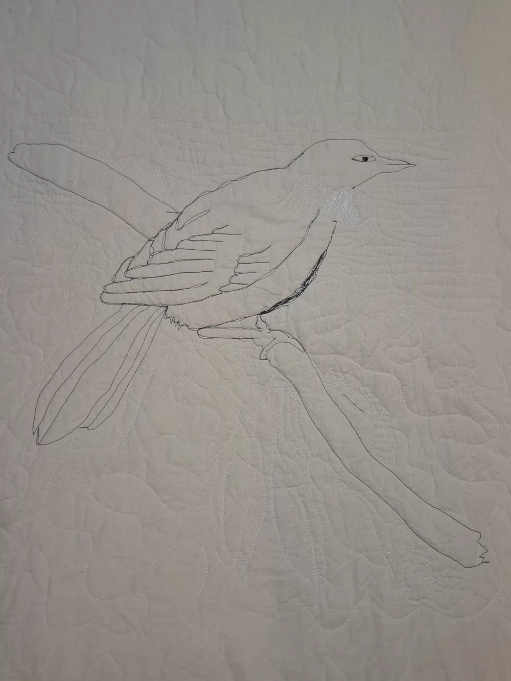 Tui in a Kowhai tree quilt - Image 2