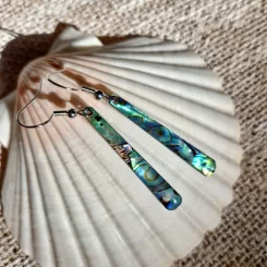 Paua Drop Earrings (Silver)