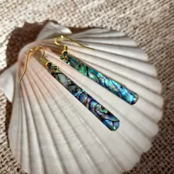 Paua Drop Earrings (Gold)