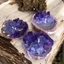 Amethyst cluster candles