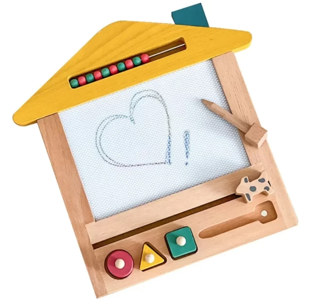 Wooden Magnetic Educational Erasable Drawing Board - Image 2