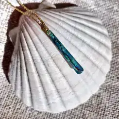 Paua Drop Necklace (Gold)