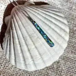 Paua Drop Necklace (Silver)