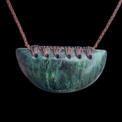 Authentic Genuine handcrafted New Zealand Greenstone Pounamu Breast Plate KA002