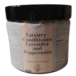 Luxury Peppermint and Lavender Cream Conditioner - 250 ml size jar.